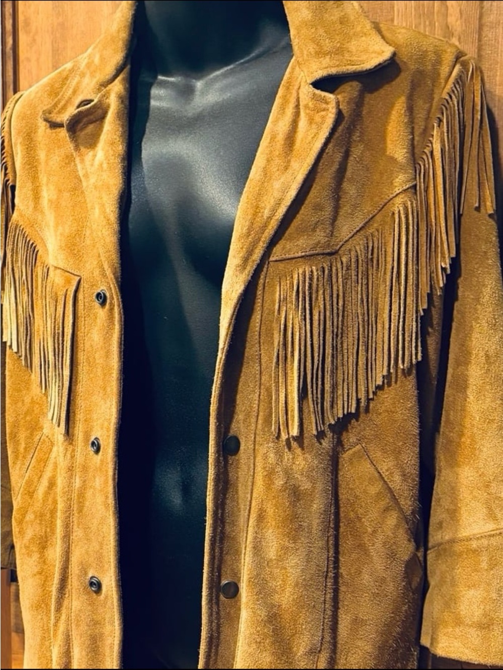 Vintage EXCELLED NEW YORK Leather Fringe Jacket - Picture 7 of 9